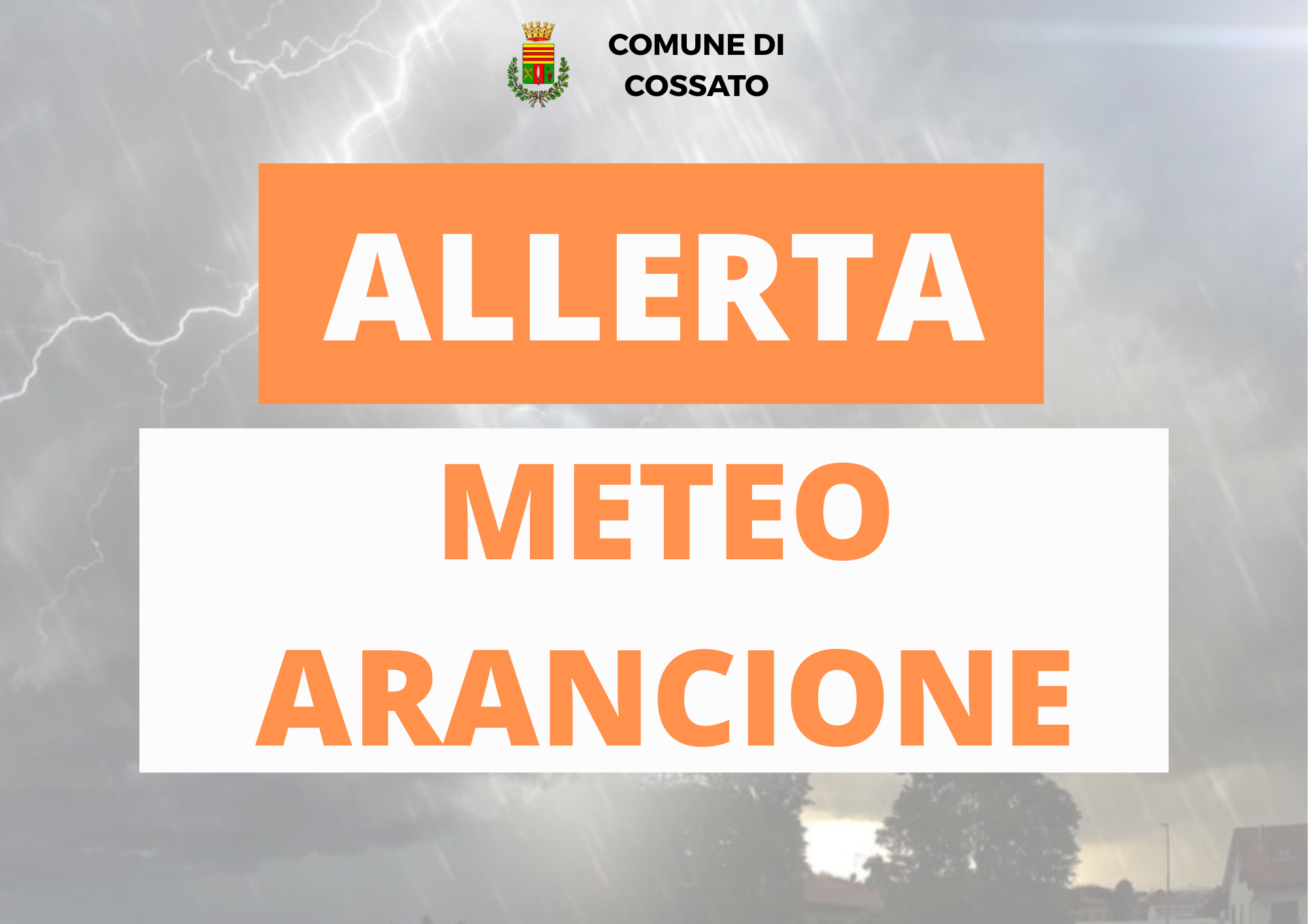 ALLERTA METEO ARANCIONE